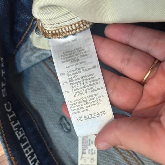 NWT Madewell Athletic Slim Jeans: COOLMAX® Denim Edition Leeward Wash Size 40x32 - Picture 7 of 9